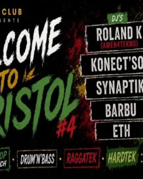 Affiche officielle de Welcome To Bristol #4 (illu. Bar & Nightclub, Tours, France, 10 octobre 2026)