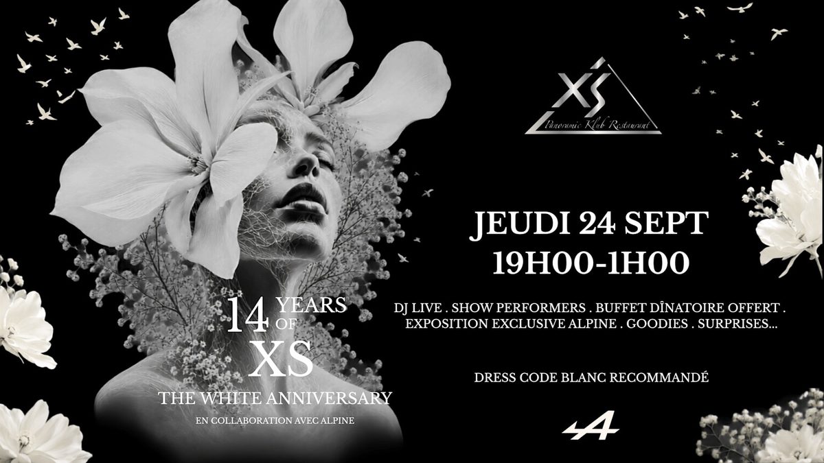Official poster for Xs Birthday (Le XS Restaurant, Seyssins, France, 24 September 2026)