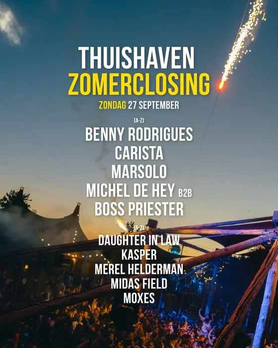 Affiche officielle de Zomerclosing à Thuishaven (Thuishaven, Amsterdam, Pays-Bas, 27 septembre 2026)
